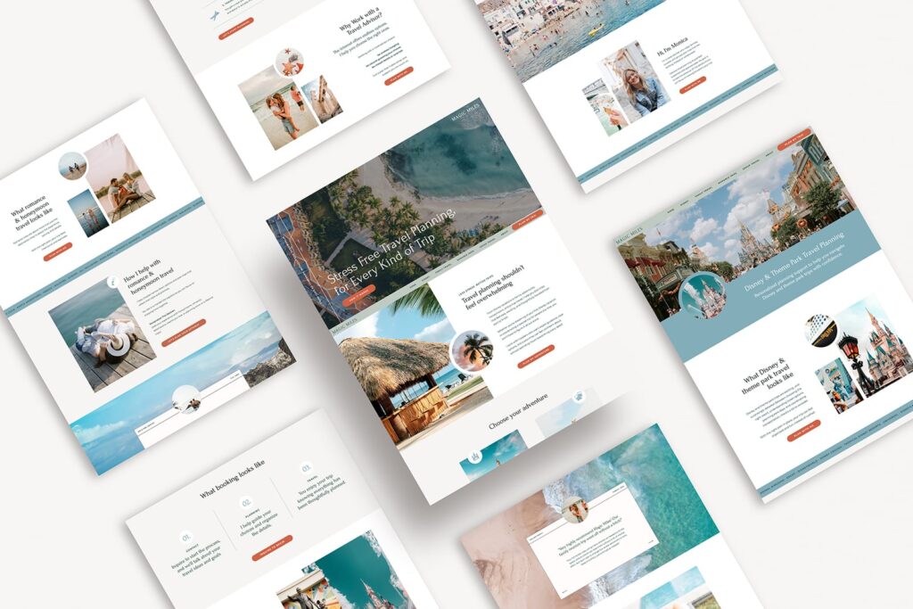 A website example for travel advisors that pick a niche